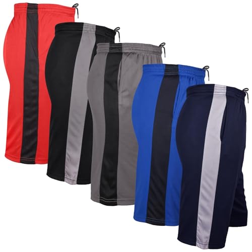 A2Z 4 Kids Jungen 5er Pack Knielange Leichte Mesh Sport - Shorts S09 5 Pack Set 3 L von A2Z 4 Kids