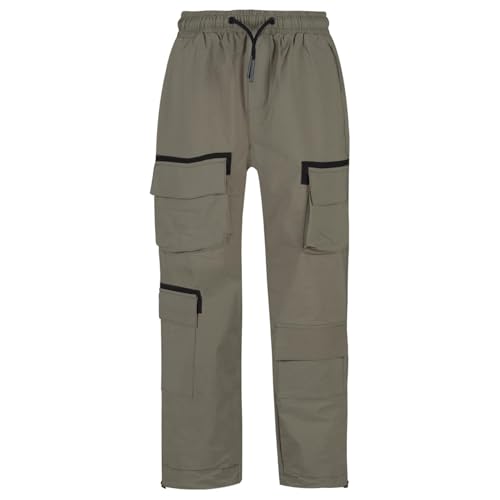 A2Z 4 Kids Jungen Active Cargo Hosen Schmal Passform Elastische - Cargo Trouser 716 Olive 11-12 von A2Z 4 Kids