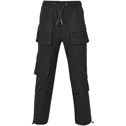 A2Z 4 Kids Jungen Aktiv Cargo Hose Schlank Fit Elastisch Taille Einstellbar Kordelzug Lässig Hosen Sport - Cargo Trouser 719 Black 13-14 A2Z 4 Kids Jungen Aktiv Cargo Hose Schlank Fit Elastisch Taille Einstellbar Kordelzug Lässig Hosen Sport - Cargo Trouser 719 Black 13-14 von A2Z 4 Kids