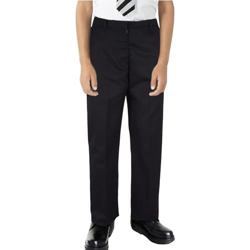 A2Z 4 Kids Jungen Einfache Schule Uniform Hosen Ziehen Nach Oben - Boys UF Pant 781 Jet Black 13-14 von A2Z 4 Kids