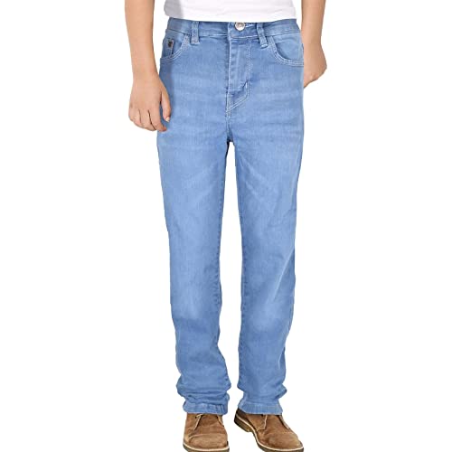 A2Z 4 Kids Jungen Entspannt Gerade Passform Jeans Für Teenager Dehnbar - Jeans JN63 Light Blue 7-8 von A2Z 4 Kids