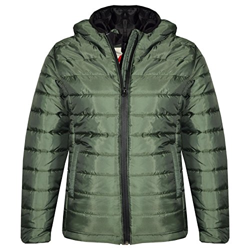 A2Z 4 Kids Jungen Jacke Kinder Gepolstert Puffer Mantel Gesteppt Reißverschluss Wärm - Boys Jacket 425 Olive 13 von A2Z 4 Kids