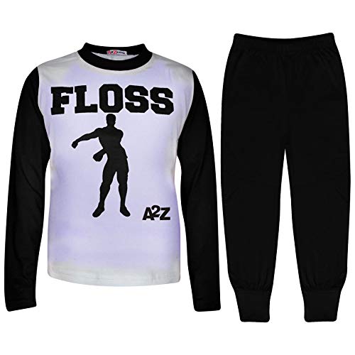 A2Z 4 Kids Jungen Mädchen Pyjamas Floss Kontrast Ärmel Pyjamas - PJS Floss 191 Black 11-12 von A2Z 4 Kids