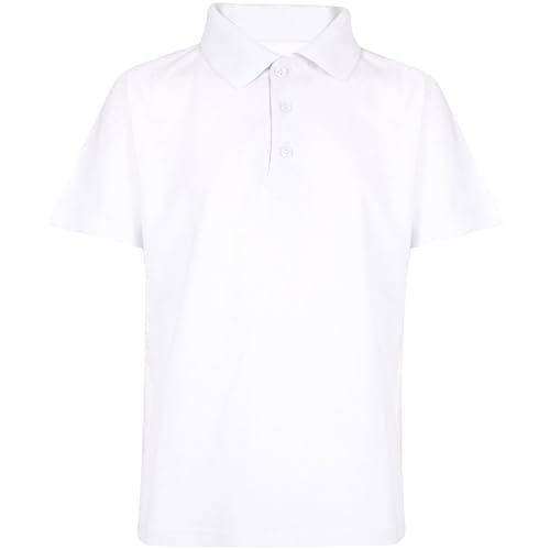 A2Z 4 Kids Jungen PoloT Shirts Schlicht Sommer - PL Polo T Shirt White 11-12 von A2Z 4 Kids