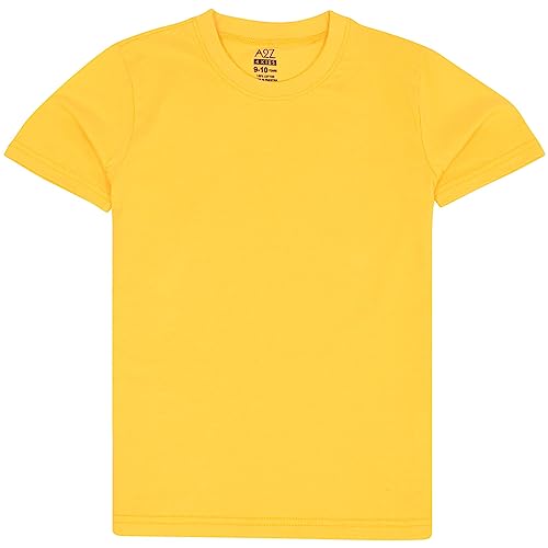 A2Z 4 Kids Jungen T Shirts Schlichtes Schwarzes T Shirt - T Shirt PL Yellow 9-10 von A2Z 4 Kids