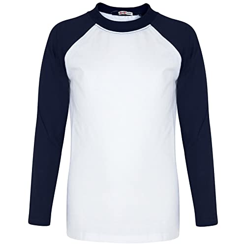 A2Z 4 Kids Jungs Plain Lang Ärmel Lightweight Sportbekleidung - T Shirt PL425 Navy 7-8 von A2Z 4 Kids