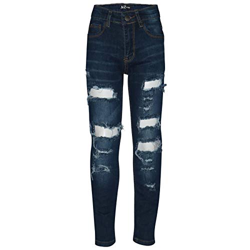 A2Z 4 Kids Jungs Ripped Denim Jeans Komfortabel Strecken - Jeans JN57 Dark Blue 13 von A2Z 4 Kids