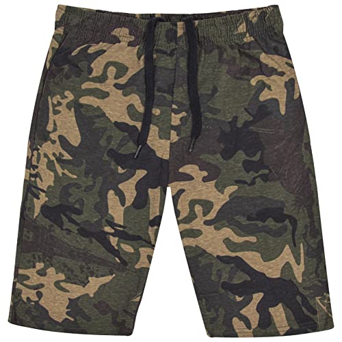 A2Z 4 Kids Jungs Shorts Baumwoll Stretch Lässig Sommer Knielang - Shorts S07 Camo Green 7-8 von A2Z 4 Kids