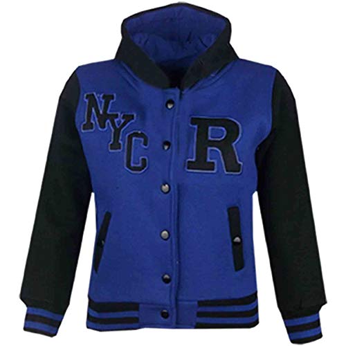 A2Z 4 Kids Kapuzen R Mode NYC/FOX Jacke Varsity Baseball Stylen - B.B NYC Royal & Black 13 von A2Z 4 Kids