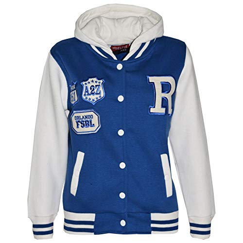 A2Z 4 Kids B.B Kapuzen R Mode NYC/Fuchs Jacke Varsity Baseball - B.B Royal 11-12 von A2Z 4 Kids