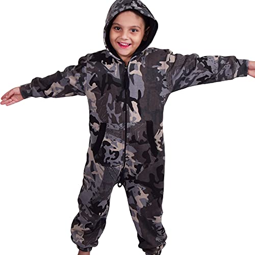 A2Z 4 Kids Kinder Einteiler Super Sanft Kinder Bequem Loungewear Schlafkleidung - Onesie 351 Camo Charcoal 13 von A2Z 4 Kids