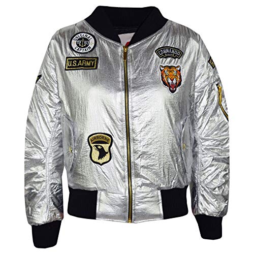 A2Z 4 Kids Kinder JACKE Mädchen Jungen Abzeichen Bomber - MA1 Jacket Badges. Foil 9-10 von A2Z 4 Kids