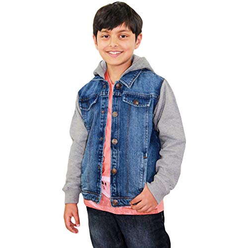 A2Z 4 Kids Kinder Jungen Denim Jacken Designer Vlies - Boys Denim Jacket JK15 Dark Blue 9-10 von A2Z 4 Kids