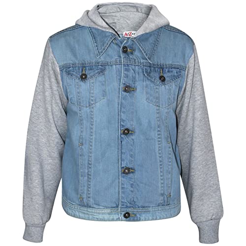 A2Z 4 Kids Kinder Jungen Denim Jacken Designer Vlies - Boys Denim Jacket JK15 Light Blue 11-12 von A2Z 4 Kids