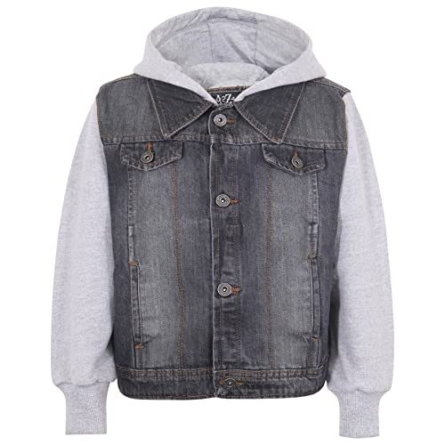 A2Z 4 Kids Kinder Jungen Denim Jacken Designer Vlies - Boys Denim Jacket JK15 Black 11-12 von A2Z 4 Kids