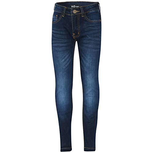 A2Z 4 Kids Kinder Jungen Dünn Jeans Designer Denim - Boys Jeans JN52 Dark Blue 7-8 von A2Z 4 Kids