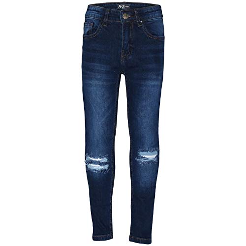 A2Z 4 Kids Jungs Jeans Knie Knie Ripped Denim - Jeans JN55 Dark Blue 13-14 von A2Z 4 Kids