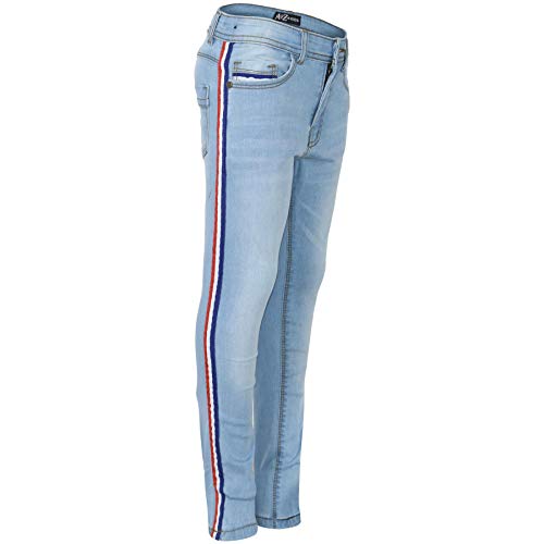 A2Z 4 Kids Kinder Jungen Dünn Jeans Hellblau Designer - Jeans JN60 Light Blue._7-8 von A2Z 4 Kids