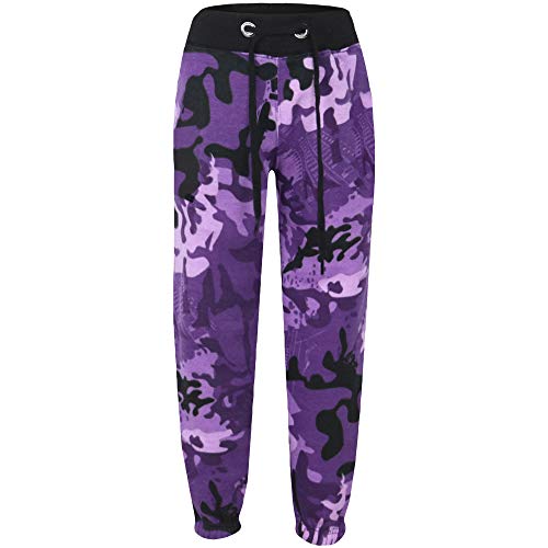 A2Z 4 Kids Kinder Jungen Mädchen Jogging Hose Jogging - Fleece Trouser Camo Purple 11-12 von A2Z 4 Kids