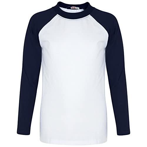 A2Z 4 Kids Raglan Stil T Shirt Farbe Kontrast Spitze Super - T Shirt PL425 Navy 13 von A2Z 4 Kids