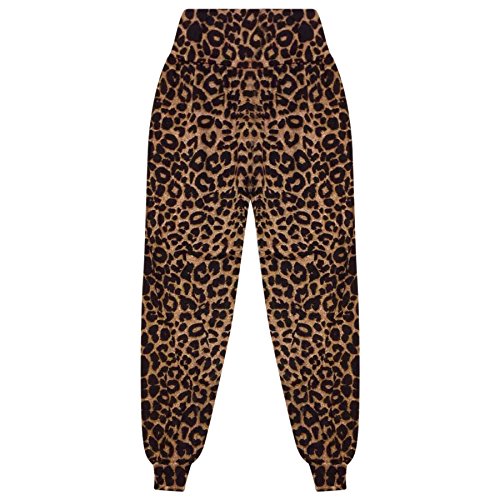 A2Z 4 Kids Kinder Mädchen Ali Baba Einfarbig Farbe Trendy - Ali Baba Trouser Leopard 9-10 von A2Z 4 Kids