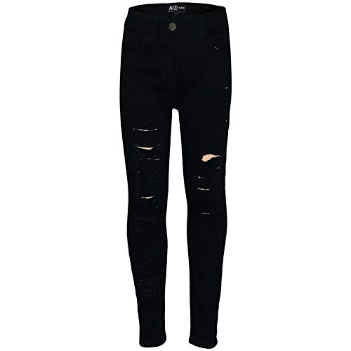 A2Z 4 Kids Kinder Mädchen Dünn Jeans Jet Schwarz Designer - Girls Jeans M617 Jet Black._11-12 von A2Z 4 Kids