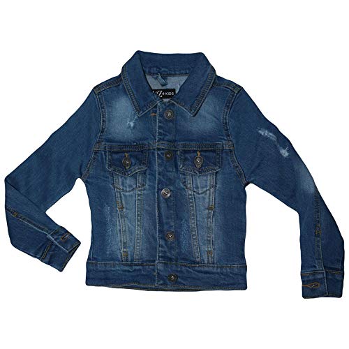 A2Z 4 Kids Kinder Mädchen Denim Jacken Hellblau Designer - Denim Jacket JK16 Light Blue_ 7-8 von A2Z 4 Kids