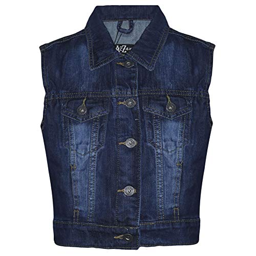 A2Z 4 Kids Kinder Mädchen Denim Jeans Dunkel Blau Designer - Denim Jacket JK17 Dark Blue._3-4 von A2Z 4 Kids