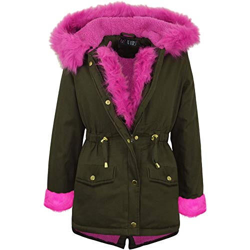 A2Z 4 Kids Kinder Mädchen Designer Tarnung Mit Kapuze - Jacket JK21 Cerise Fur 11-12 A2Z 4 Kids Kinder Mädchen Designer Tarnung Mit Kapuze - Jacket JK21 Cerise Fur 11-12 von A2Z 4 Kids