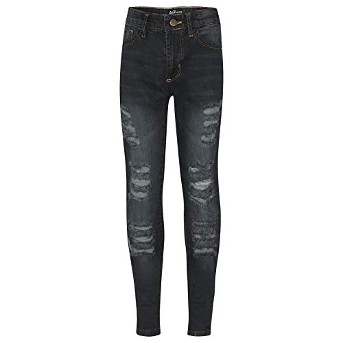 A2Z 4 Kids Kinder Mädchen Denim Ripped Kompfort Skinny Strecken - Girls Jeans JN28 Black 11-12 von A2Z 4 Kids