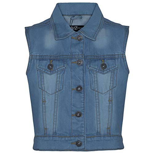 A2Z 4 Kids Kinder Mädchen Dünn Jeans Designer Mode Jeans - Denim Jacket JK17 Light Blue 13 von A2Z 4 Kids