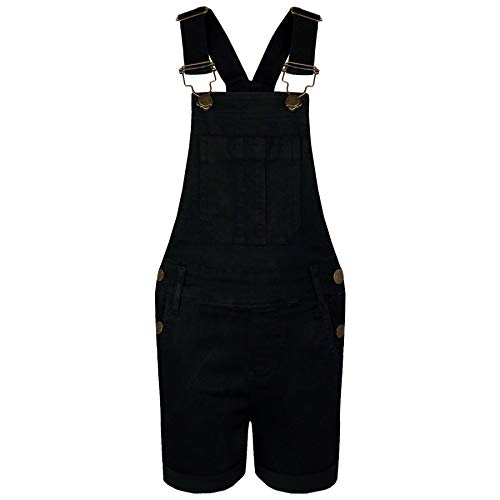 A2Z 4 Kids Kinder Mädchen Dungaree Schwarz Kurze Hose Designer - Shorts Dungaree D76 Black_13 von A2Z 4 Kids