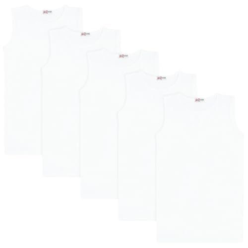 A2Z 4 Kids Mädchen Geripptes Weste Top Baumwolle Stilvolles Oberteil - Vest 002 White 5 Pack 9-10 von A2Z 4 Kids