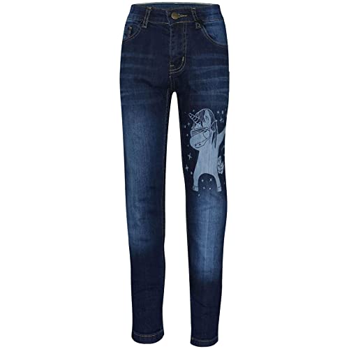 A2Z 4 Kids Kinder Mädchen Jeans Designer Einhorn Dab Denim - Jeans JN29 Dark Blue 11-12 von A2Z 4 Kids