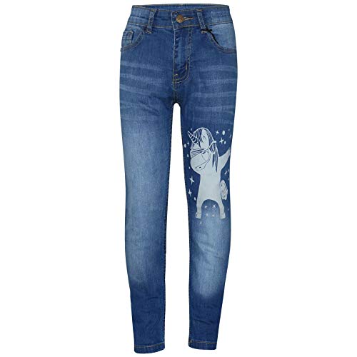 A2Z 4 Kids Kinder Mädchen Jeans Designer Einhorn Dab Denim - Jeans JN29 Light Blue 11-12 von A2Z 4 Kids