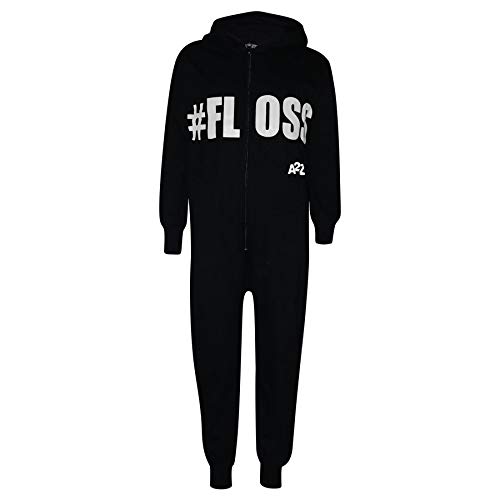 A2Z 4 Kids Kinder Mädchen Jungen 100% Baumwolle Alle In Einem Jumpsuit - Onesie #Floss Black & White 13 von A2Z 4 Kids