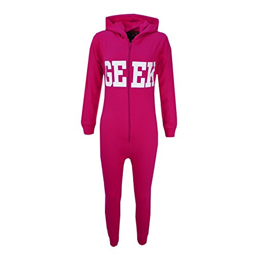 A2Z 4 Kids Kinder Mädchen Jungen Alles In Einem - Cotton Onesie Geek Pink 13 von A2Z 4 Kids