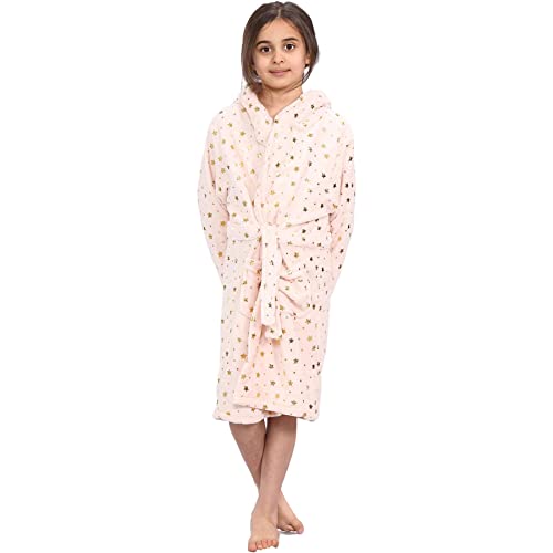 A2Z 4 Kids Kinder Mädchen Jungen Bademäntel Desinger Golden Sterne Drucken 3D Tier - Bathrobe Unicorn Golden Stars_11-12 von A2Z 4 Kids