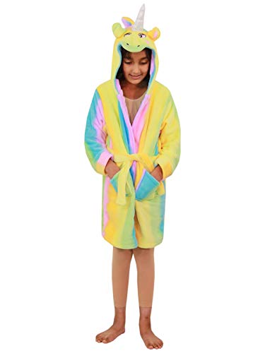 A2Z 4 Kids Kinder Mädchen Jungen Bademäntel Desinger Regenbogen Neu 3D Tier - Bathrobe Unicorn 121 Rainbow_13 von A2Z 4 Kids