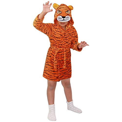 A2Z 4 Kids Unisex Super Sanft Tiger 3D Tier Detail Bademantel Dressing Kleid - Bathrobe Tiger._13 von A2Z 4 Kids