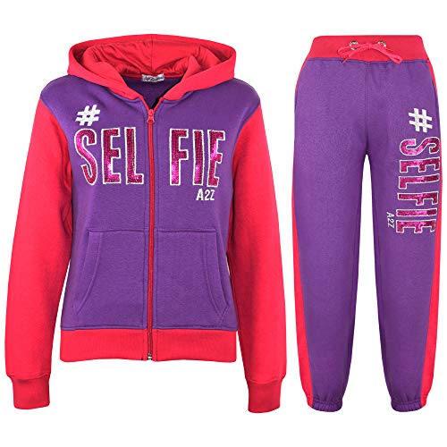 A2Z 4 Kids Kinder Mädchen Jungen Designer - T.S #SELFIE Purple & Pink 11-12 von A2Z 4 Kids