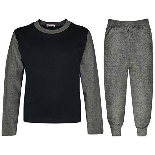 A2Z 4 Kids Kinder Mädchen Jungen Dunkelgrau Pyjama Designer - PJS Plain 175 Charcoal._13 von A2Z 4 Kids