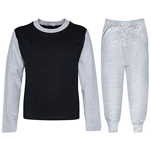 A2Z 4 Kids Kinder Mädchen Jungen Grau Pyjama Designer - PJS Plain 175 Grey._7-8 von A2Z 4 Kids