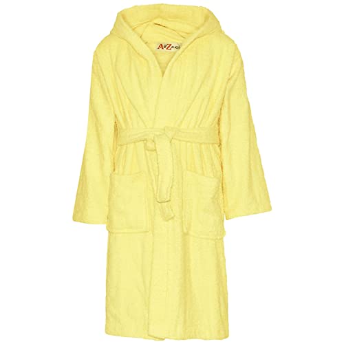 A2Z 4 Kids Kinder Mädchen Jungen Handtuch Bademantel Lemon 100% Baumwolle - Towel Bathrobe Lemon_11-12 von A2Z 4 Kids