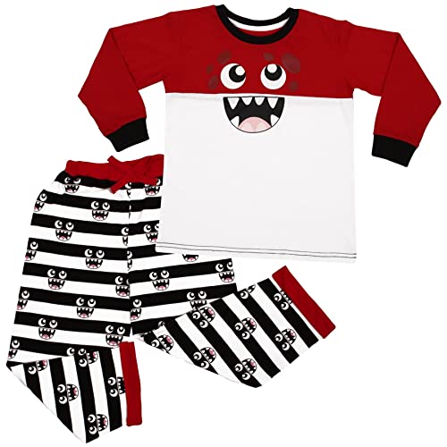 A2Z 4 Kids Kinder Mädchen Jungen Niedlich Monster Pyjama - PJS 159 Red 5-6 von A2Z 4 Kids