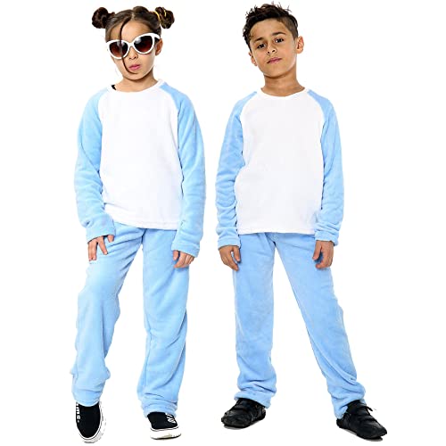 A2Z 4 Kids Kinder Mädchen Jungen Plain Pyjama Extra Weich Loungewear - PJS 179 Blue 11-12 von A2Z 4 Kids