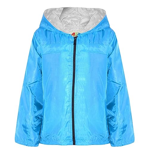 A2Z 4 Kinder Mädchen Jungen Regenjacken Jacken Kinder Leichtgewichtig - Raincoat Jacket 449 Aqua 11-12 von A2Z 4 Kids