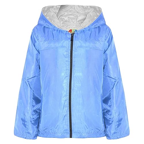 A2Z 4 Kids Kinder Mädchen Jungen Regenjacken Jacken Leichte KAG Mac - Raincoat Jacket 449 Sky Blue 11-12 von A2Z 4 Kids