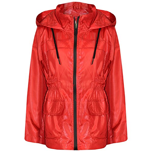 A2Z 4 Kids Kinder Mädchen Jungen Regenmäntel Jacken Leichte Wasserdichte - Raincoat Jacket 448 Red 11-12 von A2Z 4 Kids