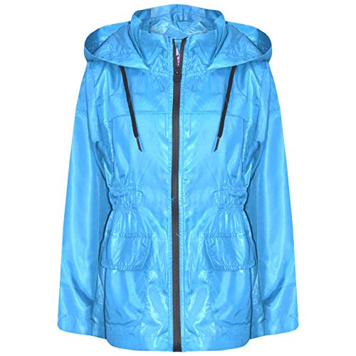 A2Z 4 Kids Kinder Mädchen Jungen Regenmäntel Jacken Leichte Wasserdichte - Raincoat Jacket 448 Aqua 7-8 von A2Z 4 Kids